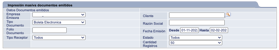 imprimir documentos emitidos